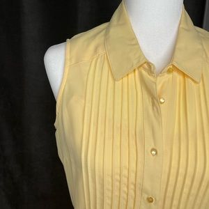 Flowy yellow sleeveless canary dress